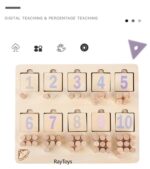 Jucarii Montessori forme geometrice Puzzle matematic cu pioni