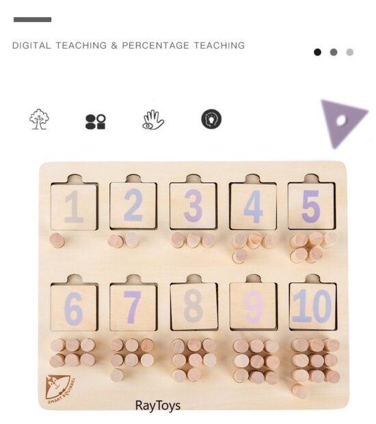 Jucarii Montessori forme geometrice Puzzle matematic cu pioni