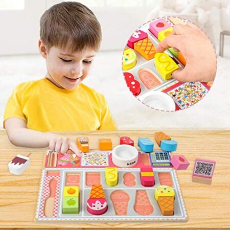 Puzzle Magazinul de inghetata Supermarket din lemn Kabi