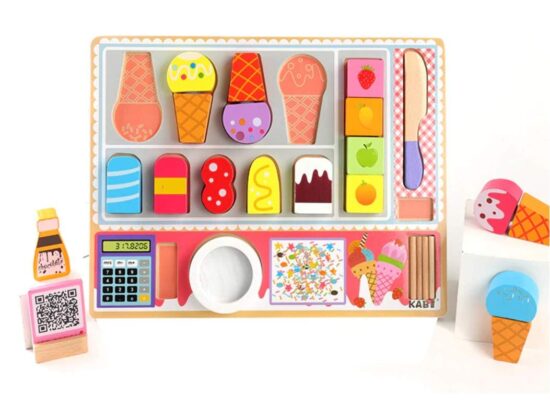 Puzzle Magazinul de inghetata Supermarket din lemn Kabi