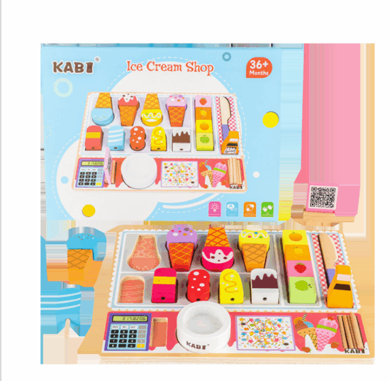 Puzzle Magazinul de inghetata Supermarket din lemn Kabi