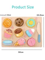 Puzzle magnetic educativ Montessori Mancare de feliat