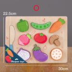 Puzzle magnetic educativ Montessori Mancare de feliat