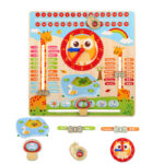 Ceas educativ Calendarul vremii Jucarie Montessori Bufnita