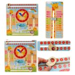 Ceas educativ Calendarul vremii Jucarie Montessori Bufnita