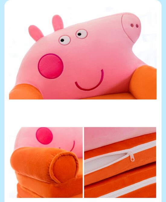 Fotoliu extensibil plus Mare Copiii Peppa Pig si George 3D