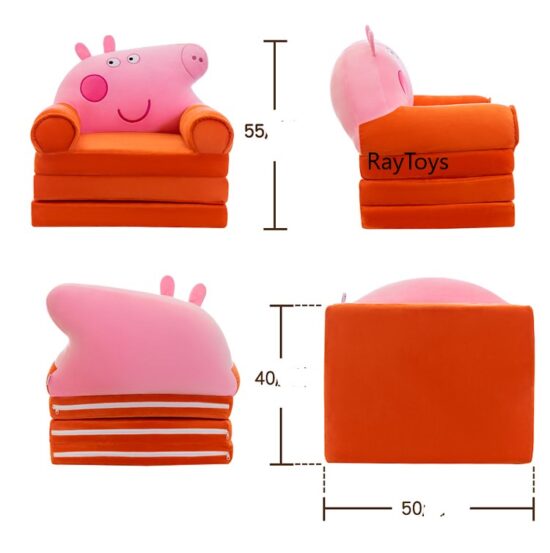 Fotoliu extensibil plus Mare Copiii Peppa Pig si George 3D