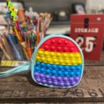 Ghiozdan gradinita colorat copii Jucarie Pop It curele reglabile