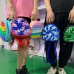 Ghiozdan gradinita colorat copii Jucarie Pop It curele reglabile