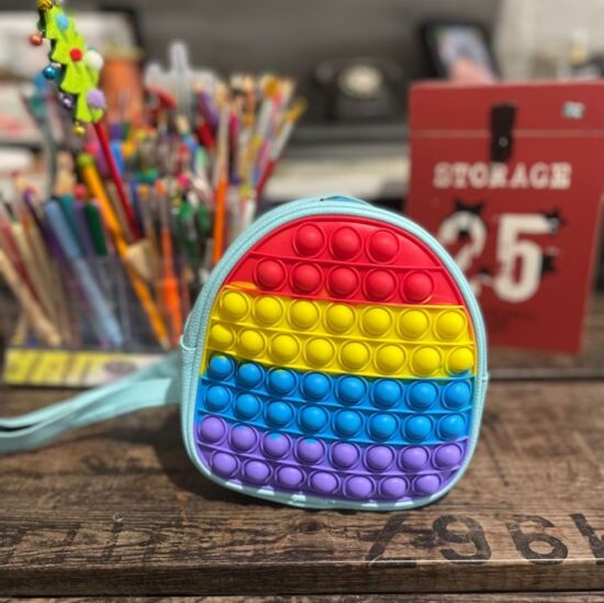 Ghiozdan gradinita colorat copii Jucarie Pop It curele reglabile