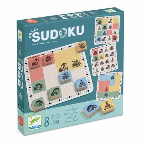 Joc Sudoku cu simboluri din lemn copii Djeco