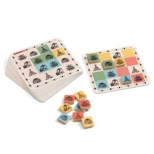 Joc Sudoku cu simboluri din lemn copii Djeco1