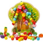Joc de snuruit Copacul Montessori cu fructe animale si bile