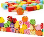 Joc de snuruit Copacul Montessori cu fructe animale si bile