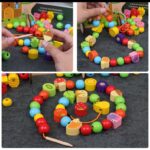 Joc de snuruit Copacul Montessori cu fructe animale si bile