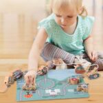 Joc de snuruit cu covor puzzle si vehicule de transport