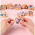 Joc de snuruit cu covor puzzle si vehicule de transport