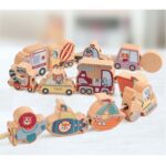 Joc de snuruit cu covor puzzle si vehicule de transport