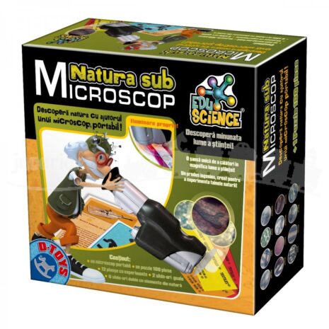 Joc educativ Puzzle Natura sub Microscop pentru copii D-Toys