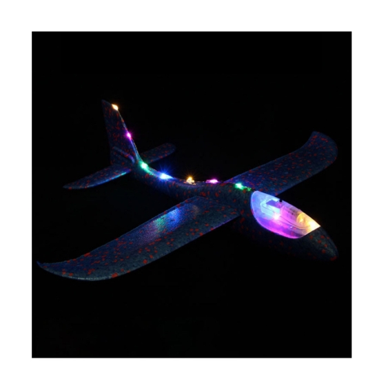Jucarie Avion din spuma EVA cu lumini Led multicolore