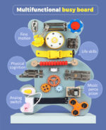 Jucarie Incuietori Ursuletul Montessori Tabla Impinge zavorul