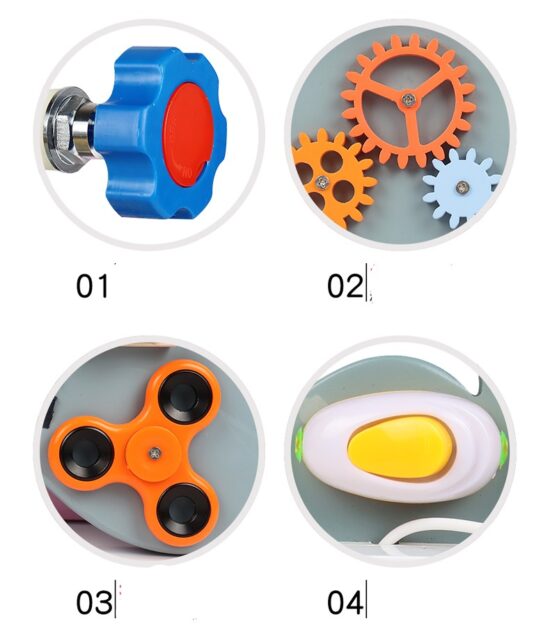 Jucarie Incuietori Ursuletul Montessori Tabla Impinge zavorul