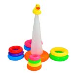 Jucarie Piramida cu 12 cercuri colorate Stivuim Ratusca
