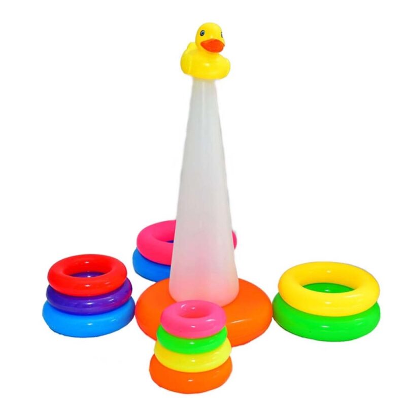 Jucarie Piramida cu 12 cercuri colorate Stivuim Ratusca