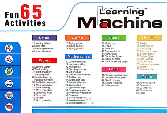 Jucarie educativa copii Laptop Ecran LCD mouse si 65 activitati