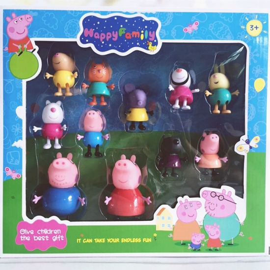 Jucarii copii Set 11 Figurine Familia Purcelusii Peppa Pig