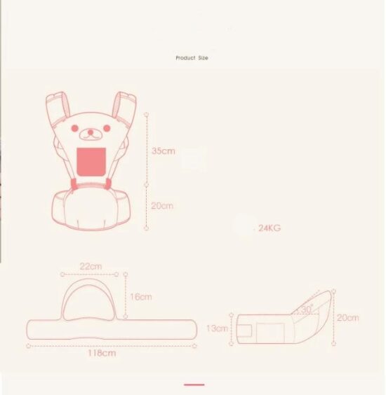 Marsupiu Scaun ergonomic talie Rucsac bebe