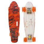 Penny board copii Rosu cu roti luminoase silicon Skateboard