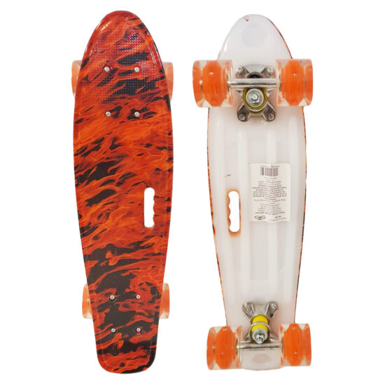 Penny board copii Rosu cu roti luminoase silicon Skateboard