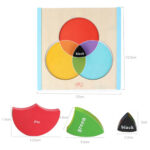 Puzzle 3D forme geometrice Cercuri Jucarie Montessori sortare