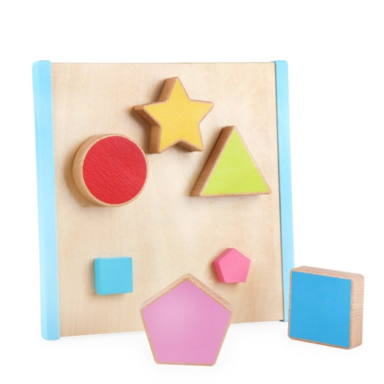 Puzzle 3D forme geometrice Jucarie Montessori sortare