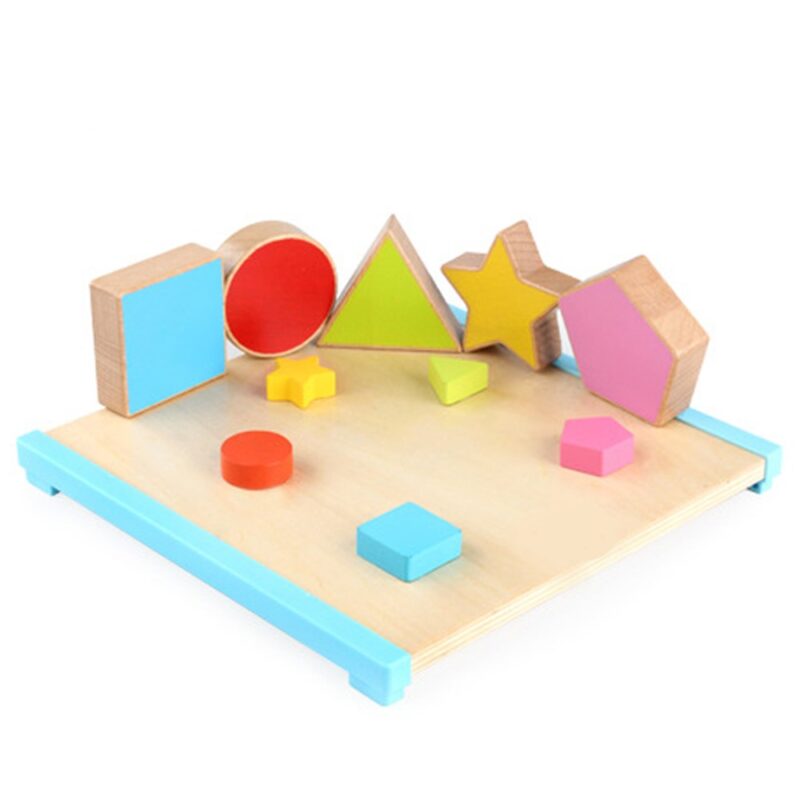 Puzzle 3D forme geometrice Jucarie Montessori sortare