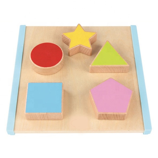 Puzzle 3D forme geometrice Jucarie Montessori sortare
