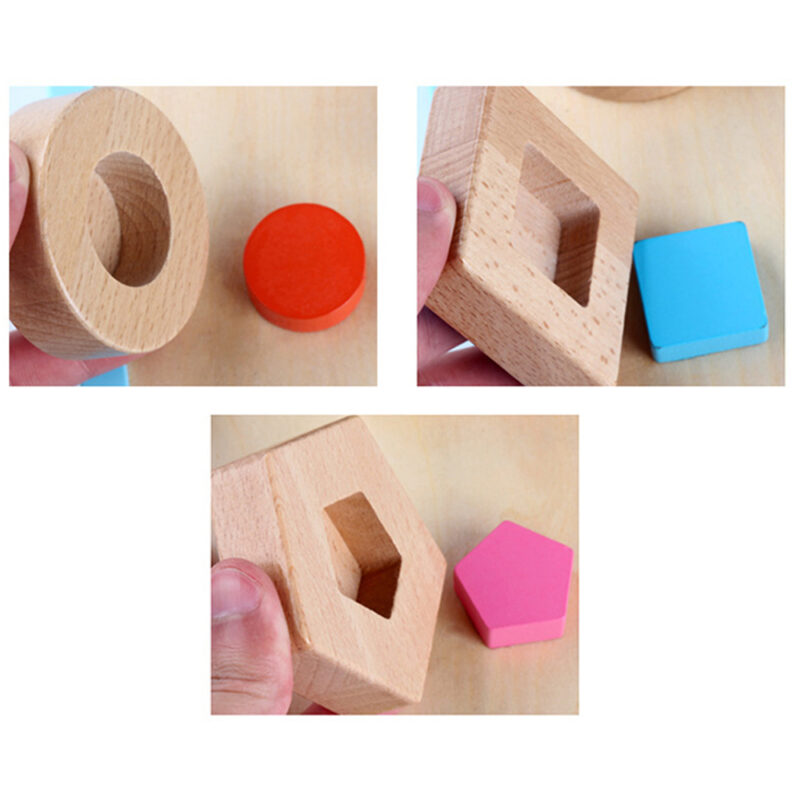 Puzzle 3D forme geometrice Jucarie Montessori sortare