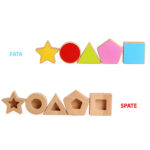 Puzzle 3D forme geometrice Jucarie Montessori sortare