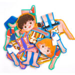 Puzzle Corpul uman Jucarie Anatomia Baiat Fetita din lemn