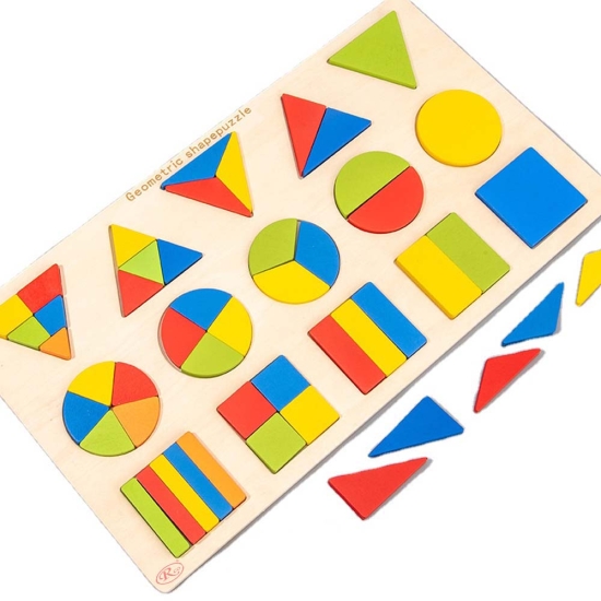 Puzzle Montessori forme geometrice Geometria intregului
