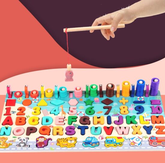 Puzzle logaritmic 7in1 Cifre Animale Pescuit Forme geometrice