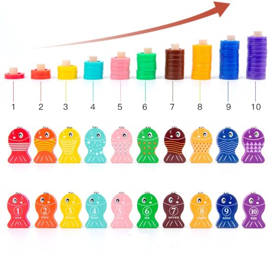 Puzzle logaritmic 7in1 Cifre Animale Pescuit Forme geometrice