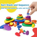 Set Pietre Rainbow Jucarii stivuire educative si de echilibru