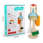 Set de curatenie cu stativ din lemn Set instrumente Cleaning