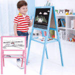 Tabla sevalet magnetica lemn colorat cu 2 fete copii Onshine