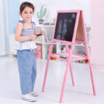 Tabla sevalet magnetica lemn colorat cu 2 fete copii Onshine