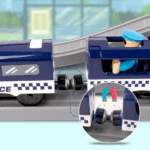 Tren Circuit electric de politie accesorizat