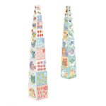 Turn de construit pastel Cuburi animale-numere