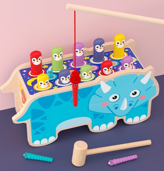 Banc de lucru cu Ciocanel Pescuit Dinozaurul cu activitati